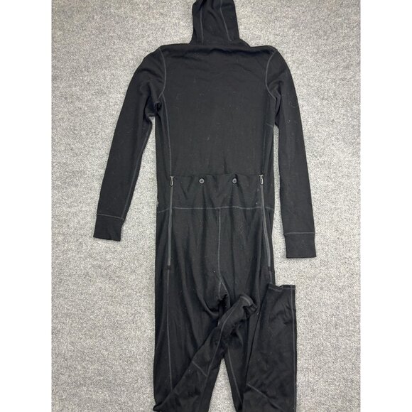 Smartwool Unitard Womens Large Black Hooded Merino Wool Zip One Piece Base Layer - Picture 9 of 10